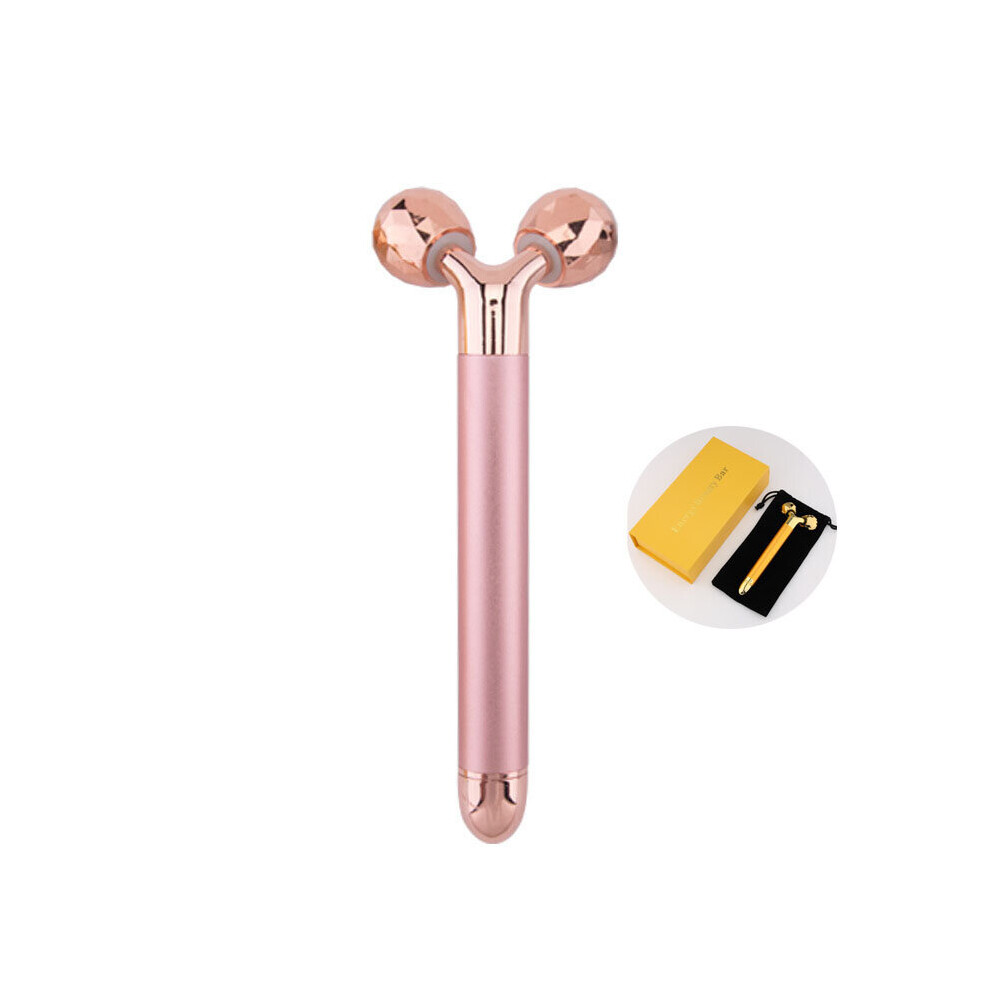 Dechoicelife Gold (A-Rose With Box) Massage Roller Electric Face Roller Massager Vibration T Shape Face Shaper Lift Slimmer V Shape Eye Massager Rouleau De Massag