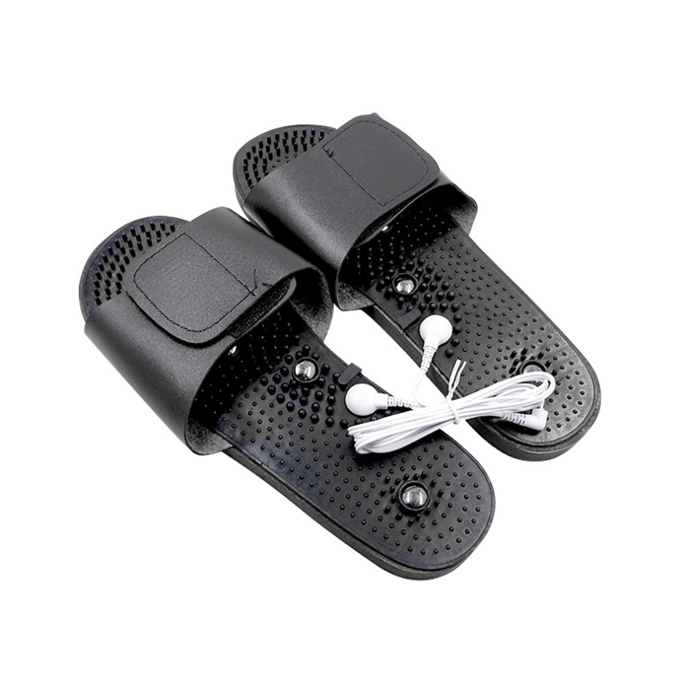 Dechoicelife Silver (A-Slipper With Cable) Tens Ems Electrode Electric Massager Accessories Glove Sock Bracer Slipper Cable Conductive Fiber For Body Massage Pads