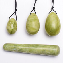 (a-Package b) Natural Green Jade Egg for Postpartum Women To Repair Vulva Eggs Vaginal Tightening Exercise Kegel Fitness Youni Massage Ball