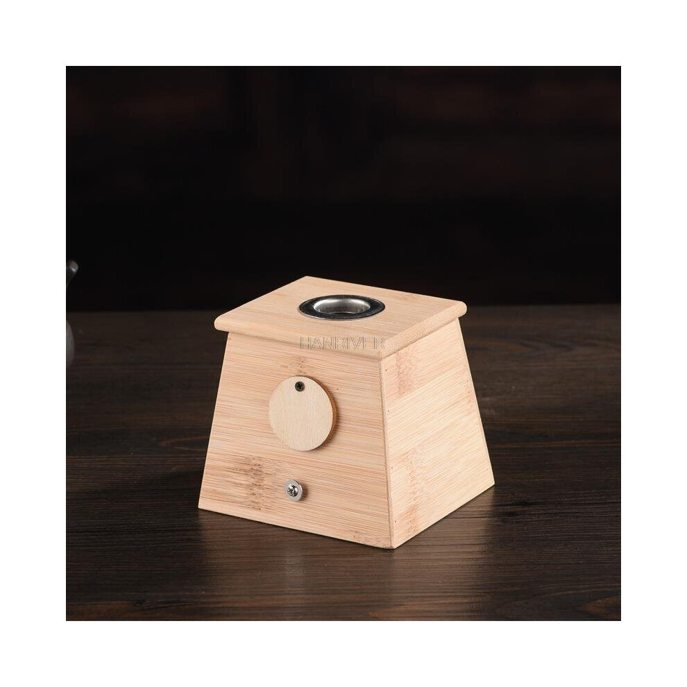 Dechoicelife (A-Single Hole) Moxibustion Therapy Box Bamboo Moxa Burner Box Relaxation Roller Stick For Smokeless Roll Stick Acupoint Massage Body Massager