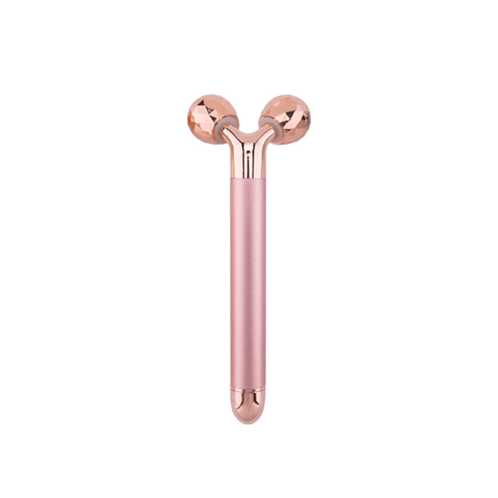 Dechoicelife Gold (A-Rose No Box) Massage Roller Electric Face Roller Massager Vibration T Shape Face Shaper Lift Slimmer V Shape Eye Massager Rouleau De Massage