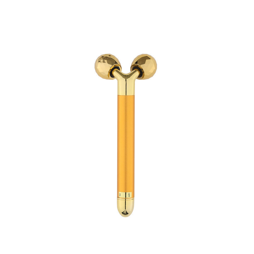 Dechoicelife Gold (A- No Box) Massage Roller Electric Face Roller Massager Vibration T Shape Face Shaper Lift Slimmer V Shape Eye Massager Rouleau De Massage