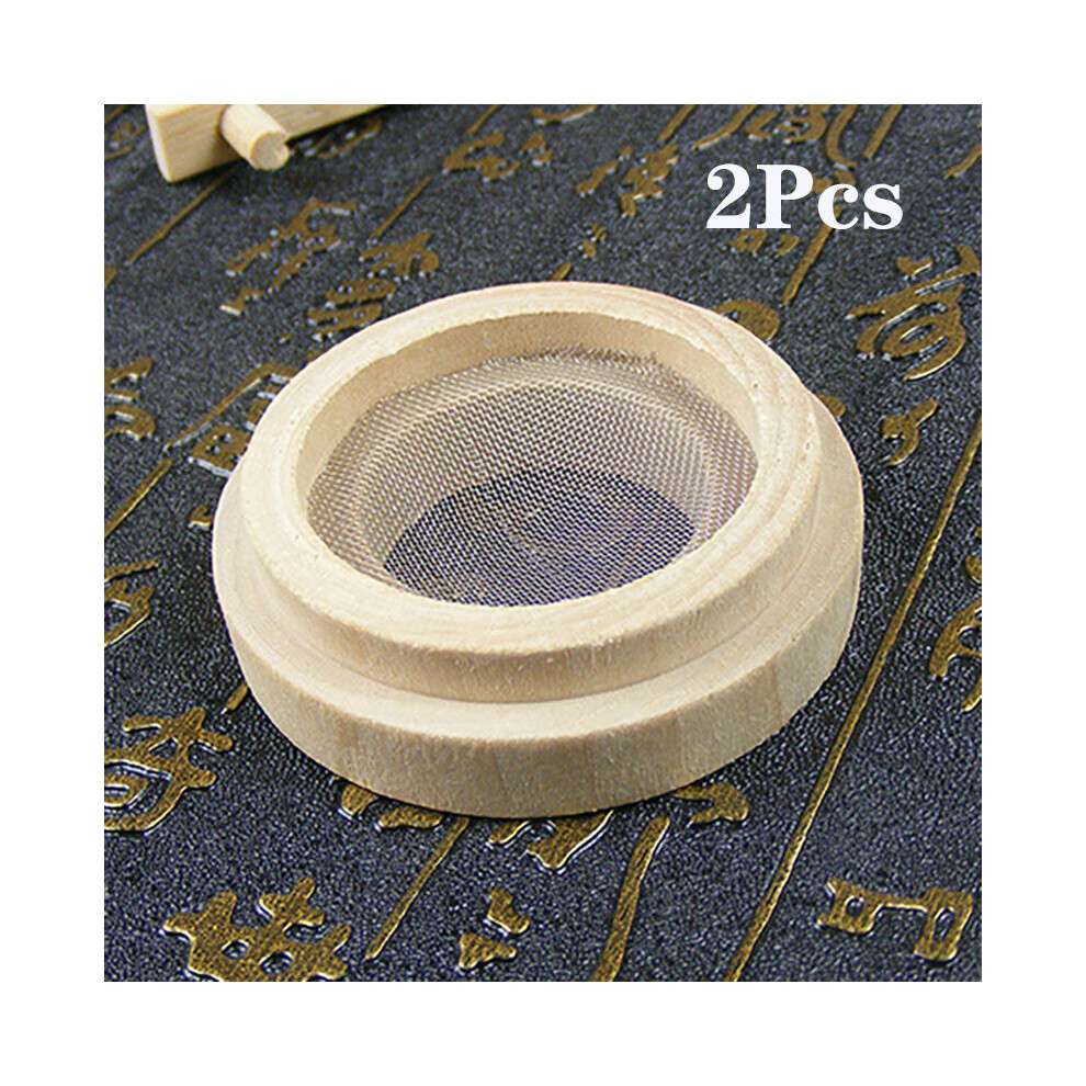 Dechoicelife (A-2Pieces Wooden Tray) 20Pcs Conical Powerful Moxibustion Jade Massager Moxa Tower Wormwood Strong Penetration Warm Acupuncture Massage Therapy