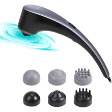 (a-) Naipo Handheld Percussion Massager Electric with Heat, Deep Tissue for Neck, Foot, Shoulder, Leg, Muscle Pain Relief