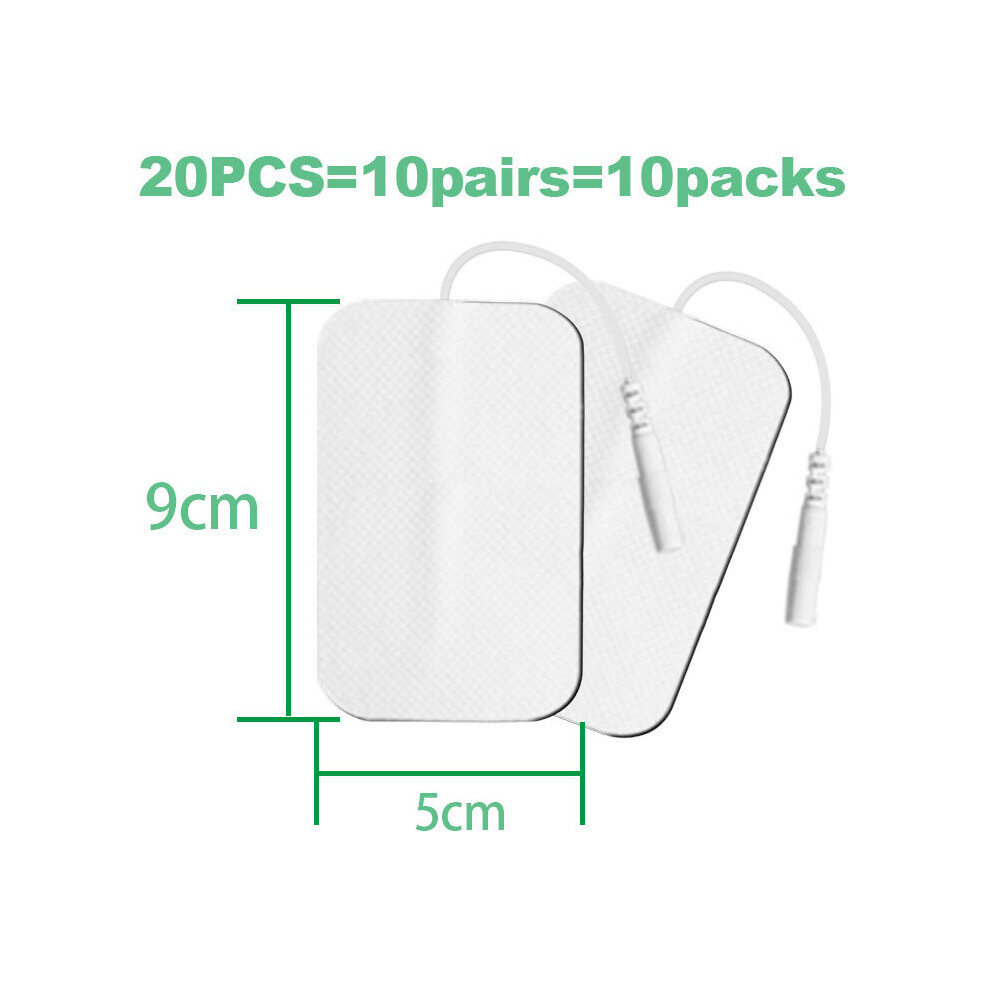 Dechoicelife (A-5X9cm 20Pcs) 4X4/5X5cm Electrode Pads Replacement For Tens Massager Physiotherapy Ems Muscle Stimulator Massage Conductive Gel Sticker