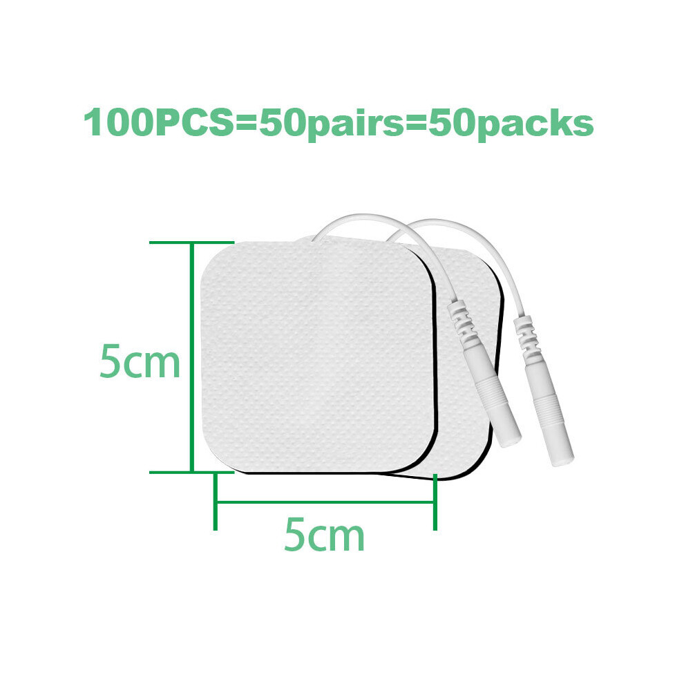 Dechoicelife (A-5X5cm 100 Pcs) 4X4/5X5cm Electrode Pads Replacement For Tens Massager Physiotherapy Ems Muscle Stimulator Massage Conductive Gel Sticker