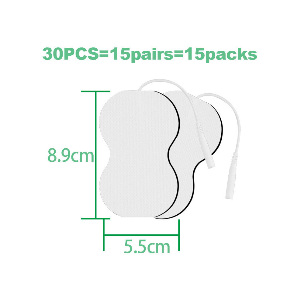 Dechoicelife (A-5.5X8.9cm 30Pcs) 4X4/5X5cm Electrode Pads Replacement For Tens Massager Physiotherapy Ems Muscle Stimulator Massage Conductive Gel Sticker