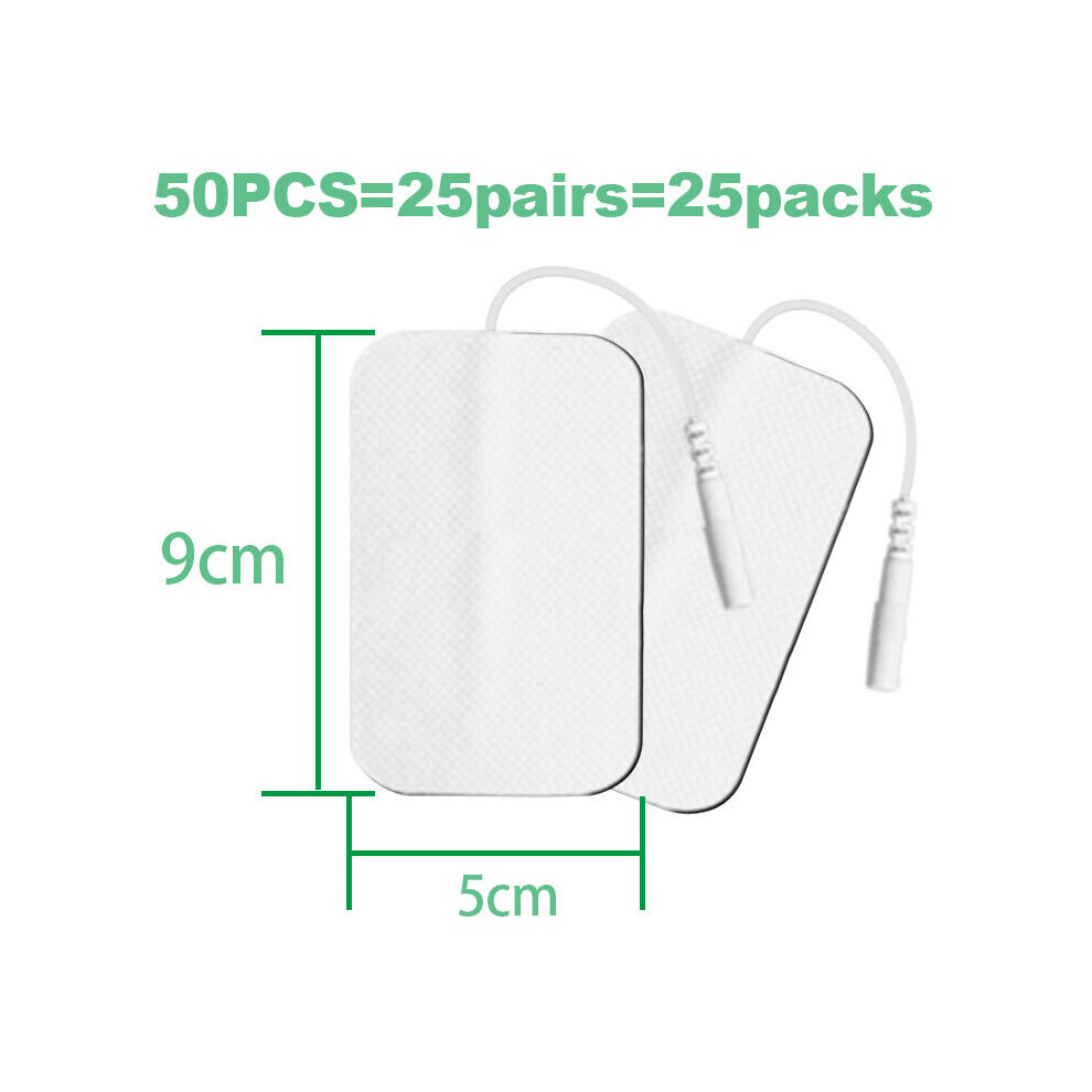 Dechoicelife (A-5X9cm 50Pcs) 4X4/5X5cm Electrode Pads Replacement For Tens Massager Physiotherapy Ems Muscle Stimulator Massage Conductive Gel Sticker