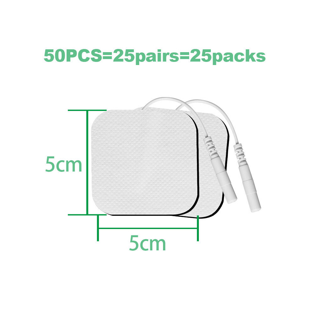 Dechoicelife (A-5X5cm 50 Pcs) 4X4/5X5cm Electrode Pads Replacement For Tens Massager Physiotherapy Ems Muscle Stimulator Massage Conductive Gel Sticker