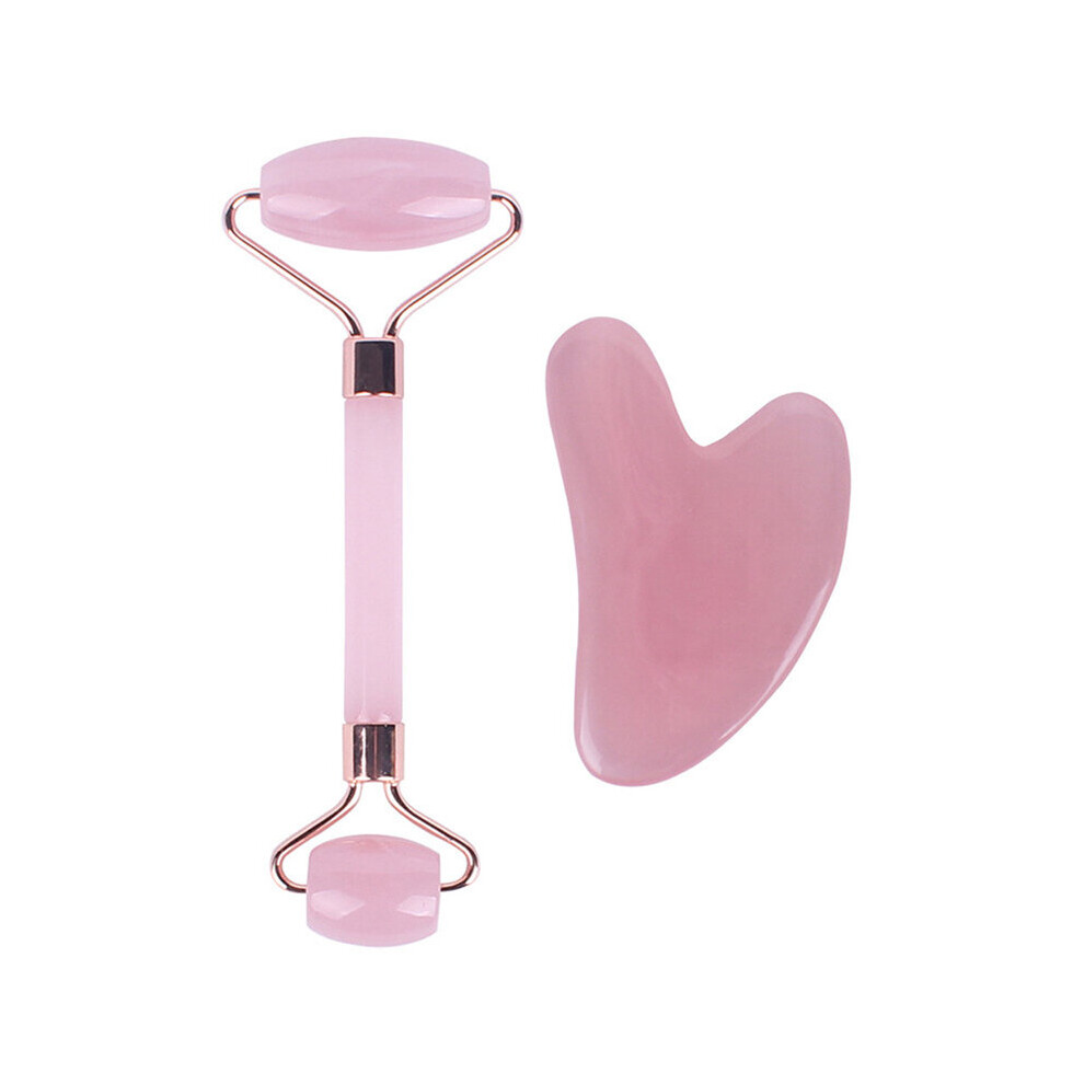 Dechoicelife (A-Guasha Set) Gua Sha Scraping Massage Scraper Facial Scraping Heart Shape Spa Massage Board Guasha Scrapping Face Neck Back Body Massage Tool