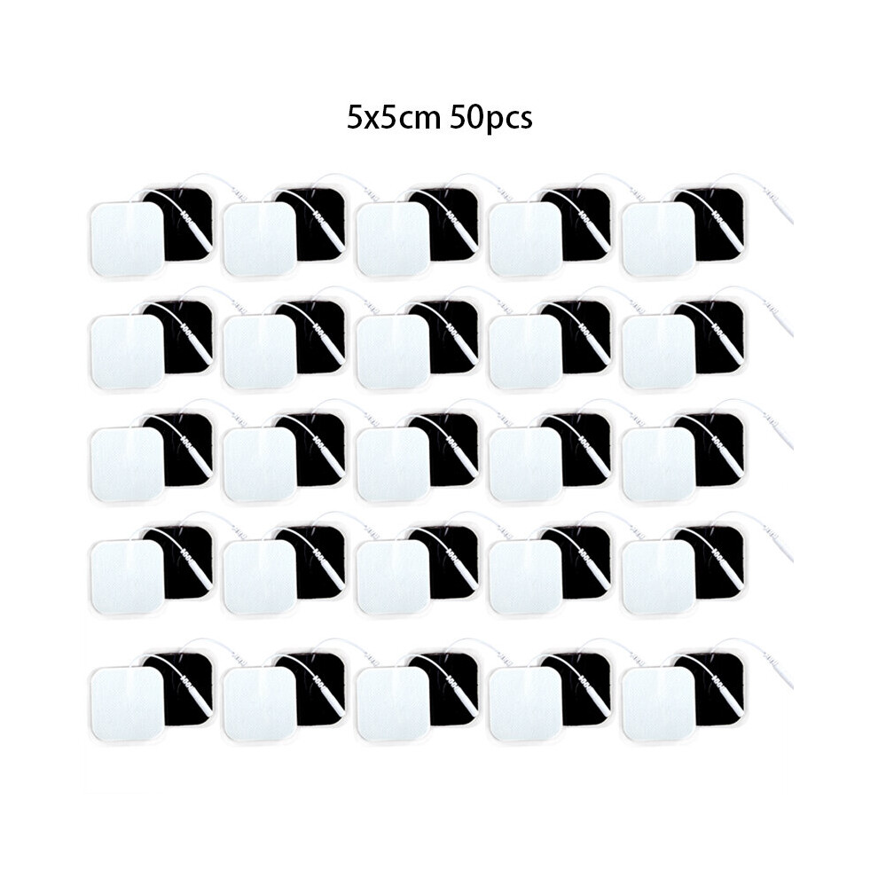 (a-50pcs 5x5cm white) 50pcs 5x5cm EMS Electrode Pads Gel 2mm Plug Nerve Muscle Stimulator for Electrode Stickers Electrodes Physiotherapy Machine-image-OPC-PC9NCFF-NEW