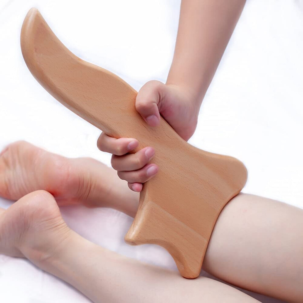 Dechoicelife (A-Style C) Wooden Anti Cellulite Lymphatic Drainage Massage Paddle Wood Therapy Tools For Back Waist Belly Thighs Muscle Relief Sculpting