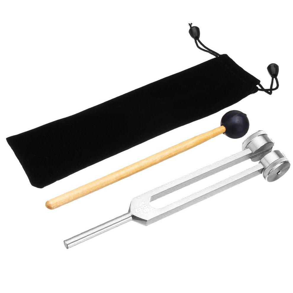 Dechoicelife (A-128Hz) 128Hz 256Hz 512Hz 1024Hz 2048Hz 4096Hz Medical Neurological Chakras Tuning Fork Set For Sound Healing Therapy With Mallet Hammer