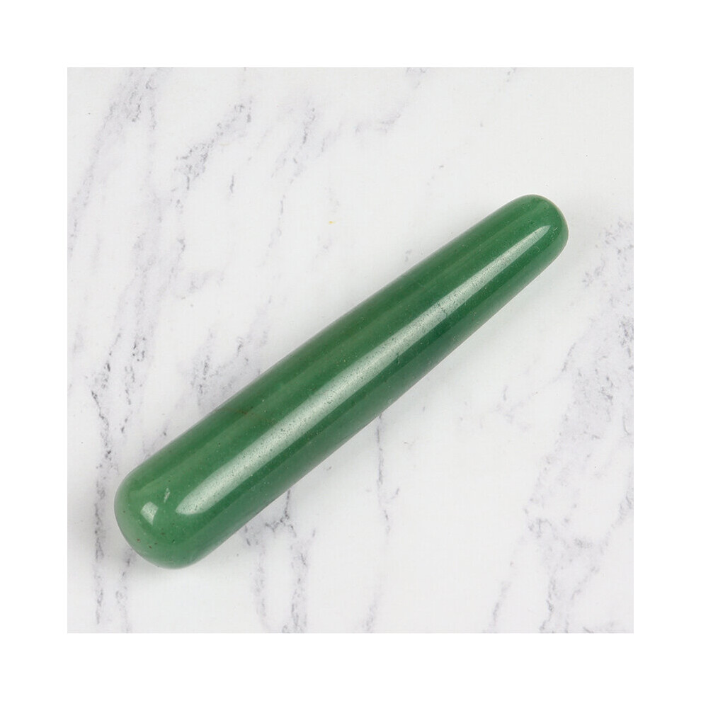 Dechoicelife (A-Aventurine) Massage Stick Natural Rose Quartz Face Body Eye Crystal Mineral Stone Massager Health Skin Care Gua Sha Detox Lifting Yoni Wand
