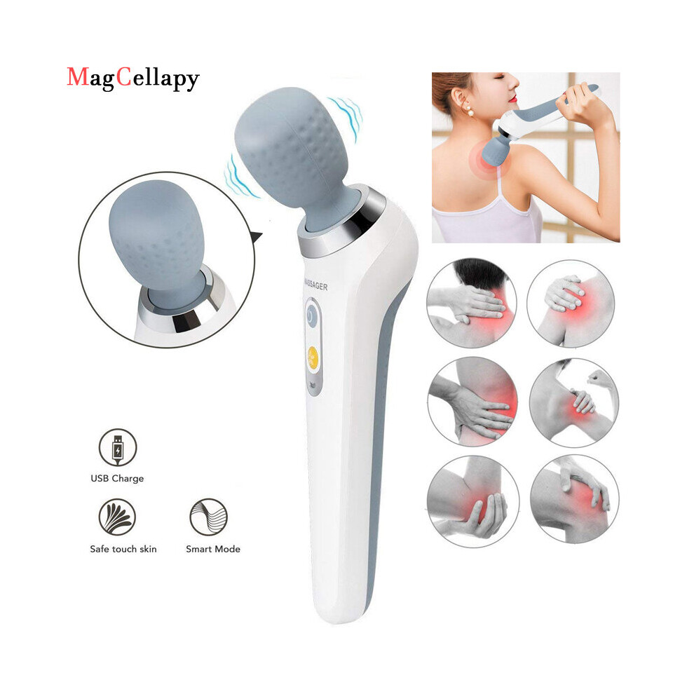 Dechoicelife Electric Handheld Massager Cordless Rechargeable Wand Massager For Muscle, Back, Neck, Shoulder, Full Body Pain Relief