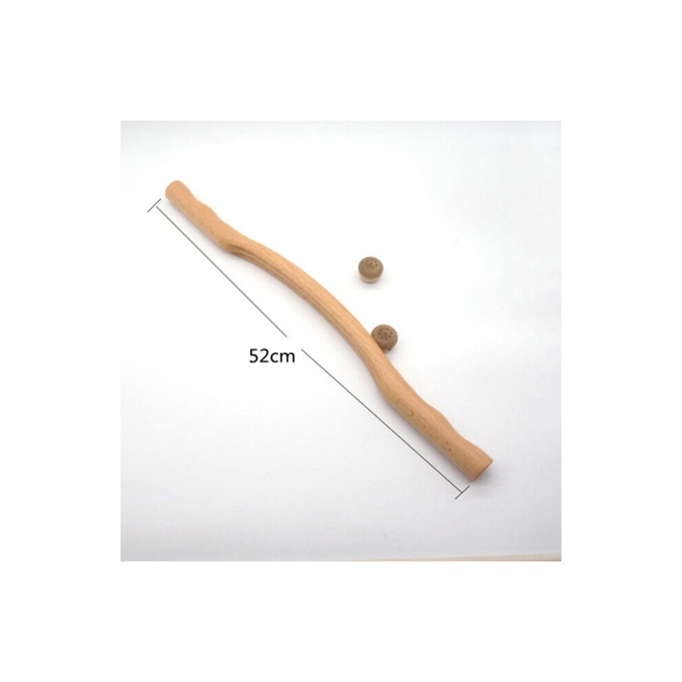 Dechoicelife (A-1Pc 52Cm) Natural Wood Bamboo Stick For Massage Gouache Beech Wooden Neck Shoulder Back Massager Scrape Therapy Spa Beauty Salon
