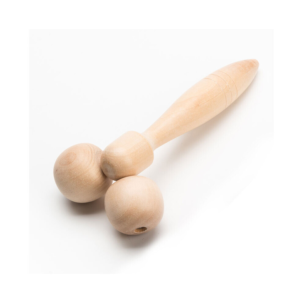 Dechoicelife White (A-1 Piece - ) Tcare Wood Body Reflexology Acupuncture Therapy Meridians Scrap Lymphatic Drainage Face Lift Tool Shiatsu Thai Massager Roller