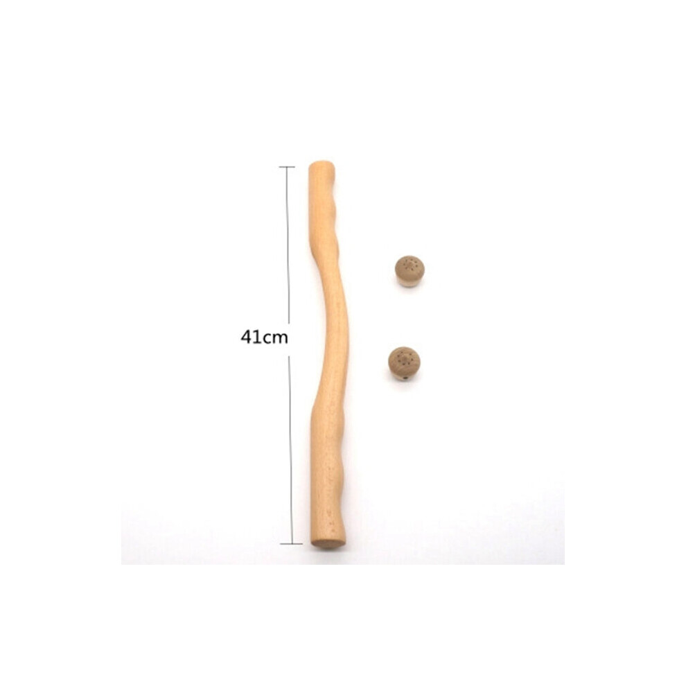 Dechoicelife (A-1Pc 41Cm) Natural Wood Bamboo Stick For Massage Gouache Beech Wooden Neck Shoulder Back Massager Scrape Therapy Spa Beauty Salon