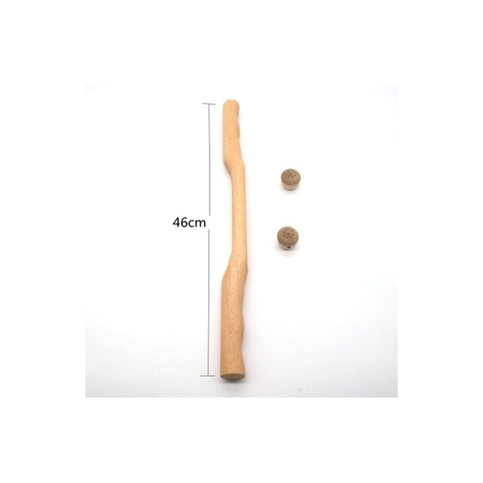 Dechoicelife (A-1Pc 46Cm) Natural Wood Bamboo Stick For Massage Gouache Beech Wooden Neck Shoulder Back Massager Scrape Therapy Spa Beauty Salon