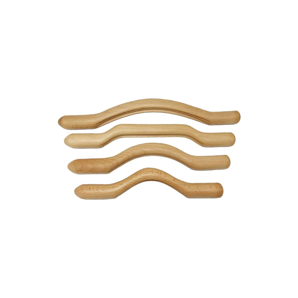 Dechoicelife (A-4Pcs 1Set) Natural Wood Bamboo Stick For Massage Gouache Beech Wooden Neck Shoulder Back Massager Scrape Therapy Spa Beauty Salon