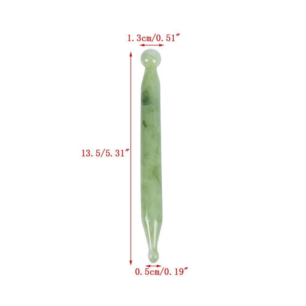 Dechoicelife Silver (A-) 1Pcs Resin Guasha Scraping Massage Scraper Face Massager Acupuncture Gua Sha Board Acupoint Face Eye Care Spa Massage