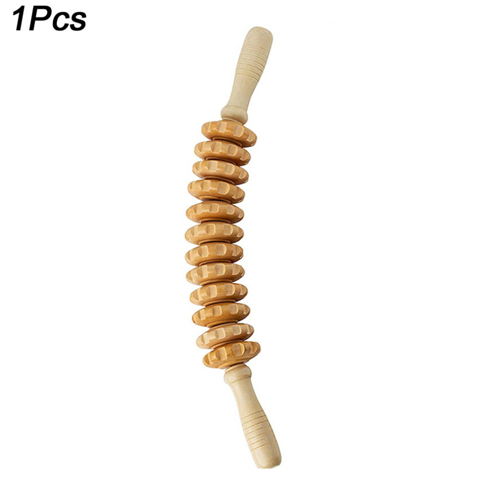 Dechoicelife (A-1Pcs) Wood Therapy Kit Massage Tools Maderoterapia Kit Wood Massager Roller Wood Gua Sha Roller Manual Wooden Fascia Massage Tools