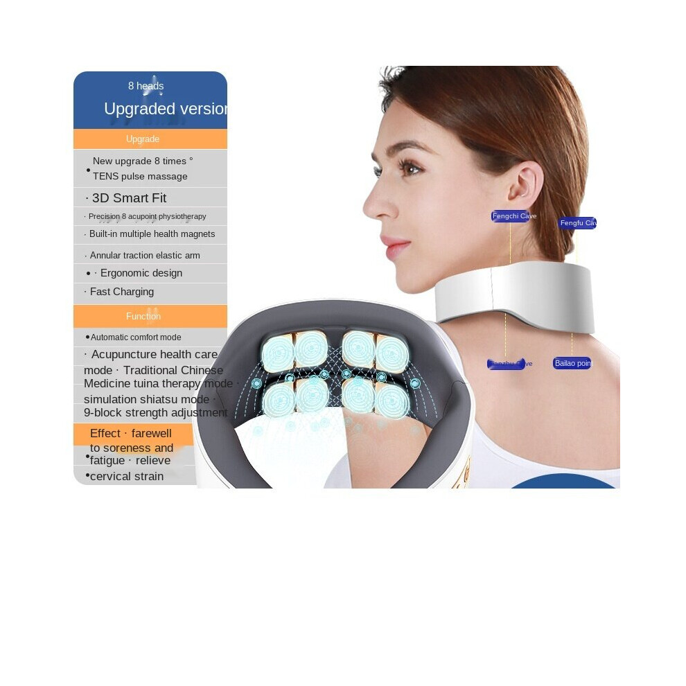 Dechoicelife (A-1) Cervical Massager Electric Intelligent Neck Massage Analgesic Tool Health Care Relaxation Cervical Physiotherapy Pulse Massager