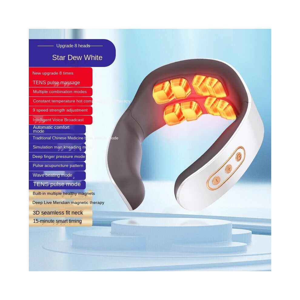 Dechoicelife (A-2) Cervical Massager Electric Intelligent Neck Massage Analgesic Tool Health Care Relaxation Cervical Physiotherapy Pulse Massager