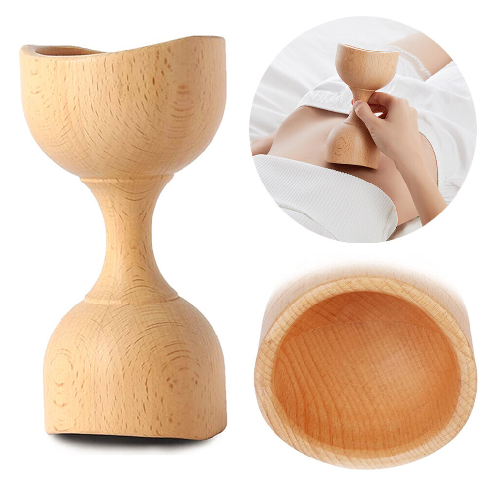 Dechoicelife (A-Style D) Wooden Handheld Massage Cup Wooden Swedish Cup Anti-Cellulite Lymphatic Drainage Massage Tool For Body Muscle Tension Relief