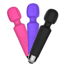 (a-04 random color) Wand Massager with 20 Vibration Modes & 8 Vibration Intensities Portable Handheld Rechargeable Massagers Cordless