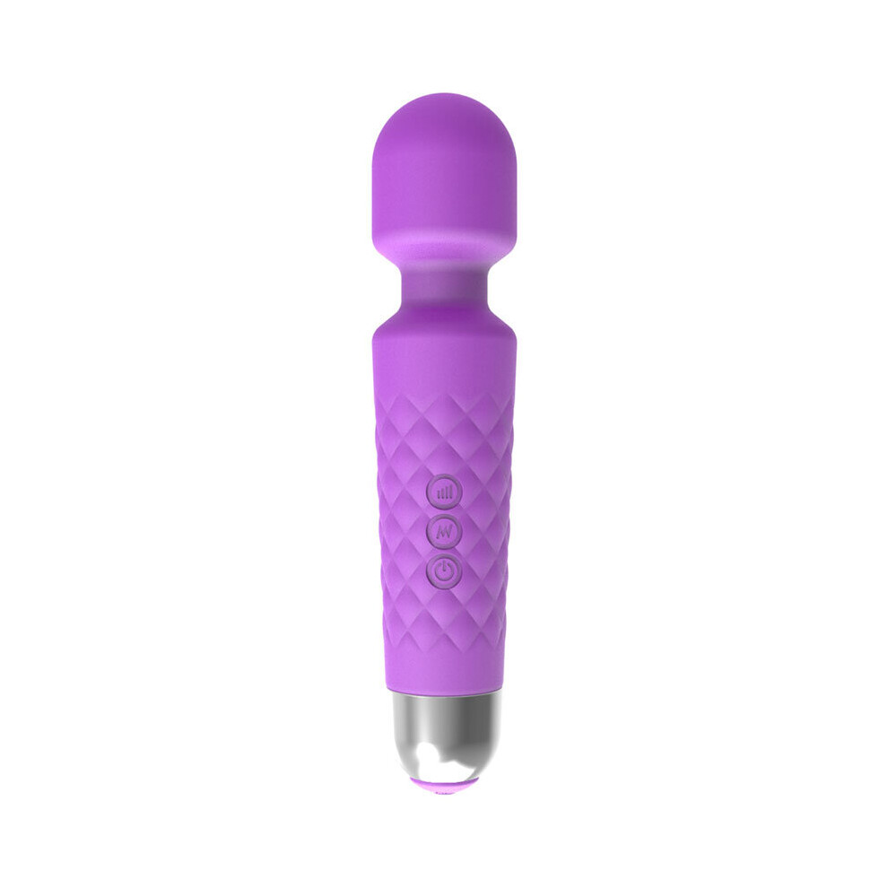 Dechoicelife Purple (A-) Wand Massager With 20 Vibration Modes & 8 Vibration Intensities Portable Handheld Rechargeable Massagers Cordless