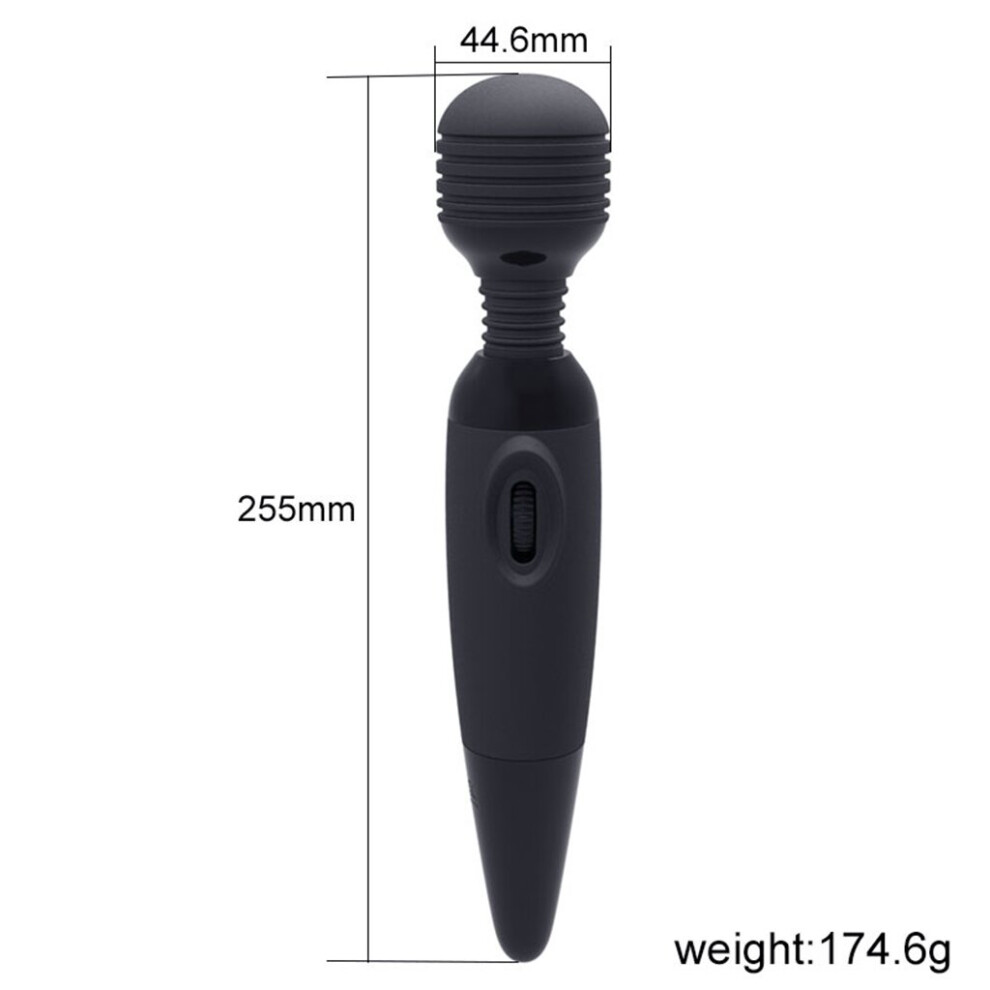 Dechoicelife Black (A-009 ) Wand Massager With 20 Vibration Modes & 8 Vibration Intensities Portable Handheld Rechargeable Massagers Cordless