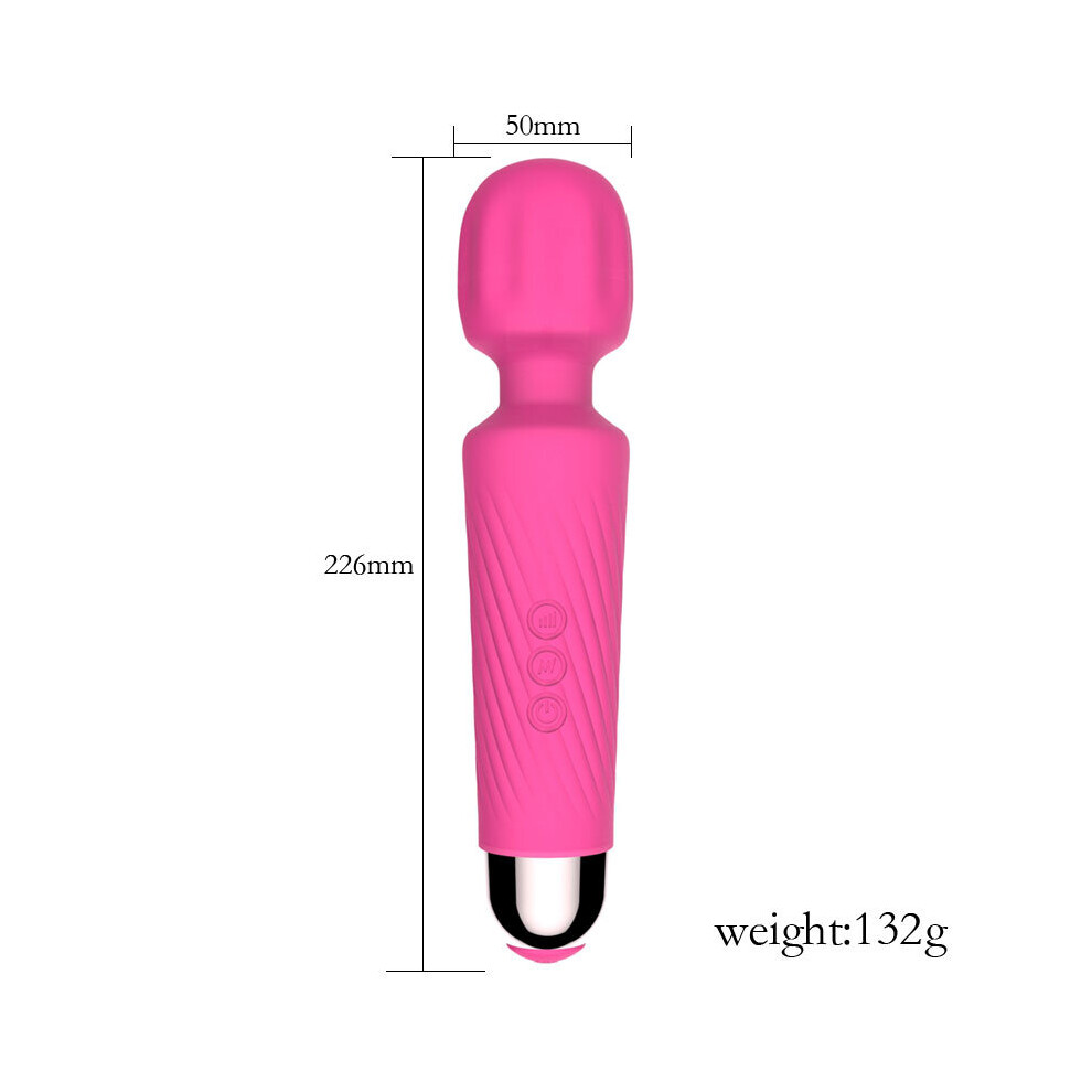 Dechoicelife Pink (A-) Wand Massager With 20 Vibration Modes & 8 Vibration Intensities Portable Handheld Rechargeable Massagers Cordless