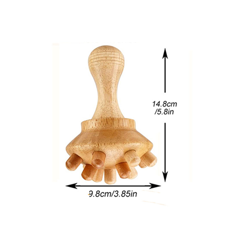 Dechoicelife (A-Type5) 1Pcs Wood Mushroom Massager Wooden Therapy Massage Tool Wood Massager For Maderoterapia,Anti-Cellulite,Muscle Release