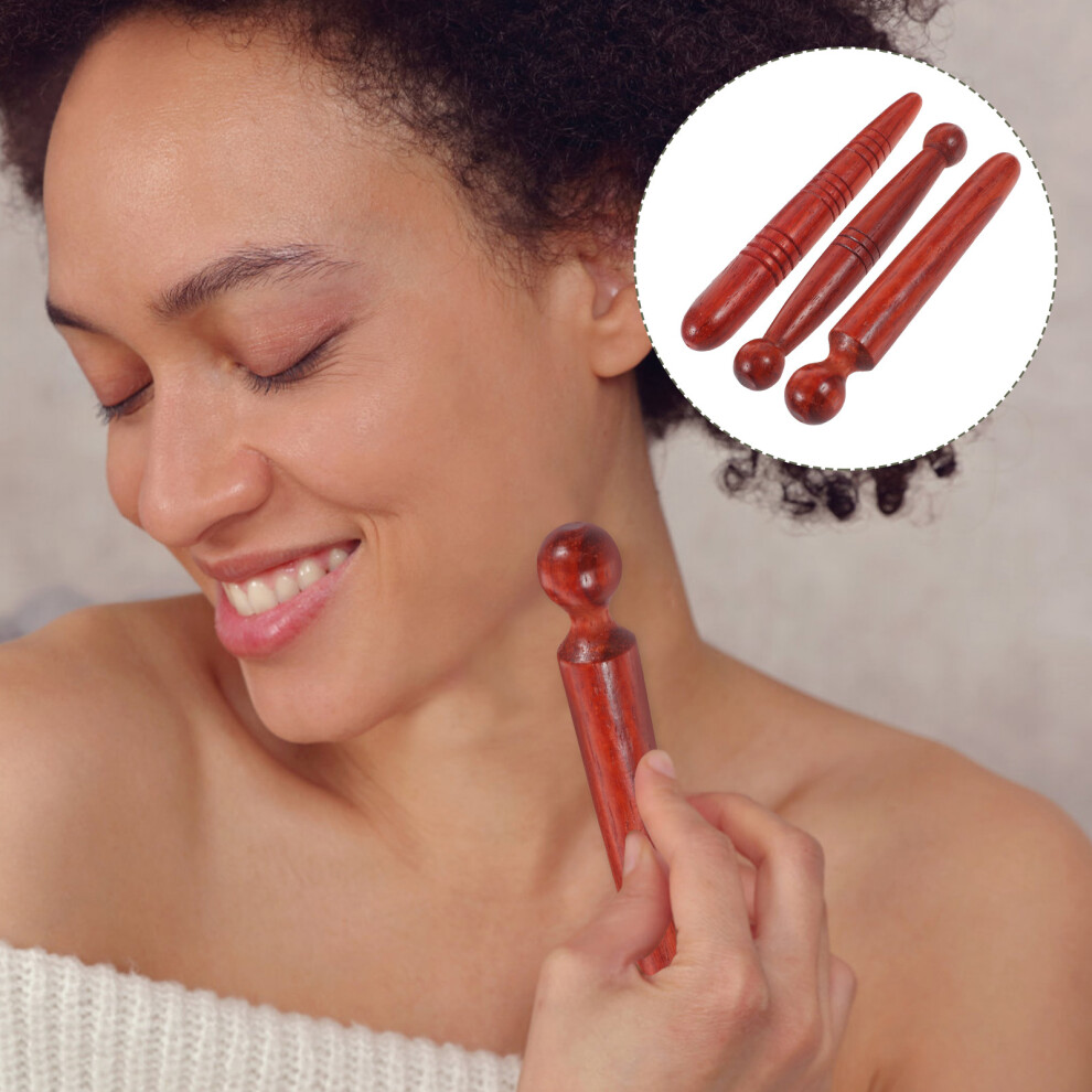 Dechoicelife 3 Pcs Deep Tissue Pen Massagers Feet Retractable Pen Handheld Massagers Acupressure Stick Face Trigger Point Pen