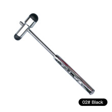 (a-Black) Multifunctional Neurological Buck Hammer Percussor Diagnostic Reflex Percussion Dual Head Percussion Hammer Massage Tool Kit