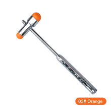 (a-Orange) Multifunctional Neurological Buck Hammer Percussor Diagnostic Reflex Percussion Dual Head Percussion Hammer Massage Tool Kit