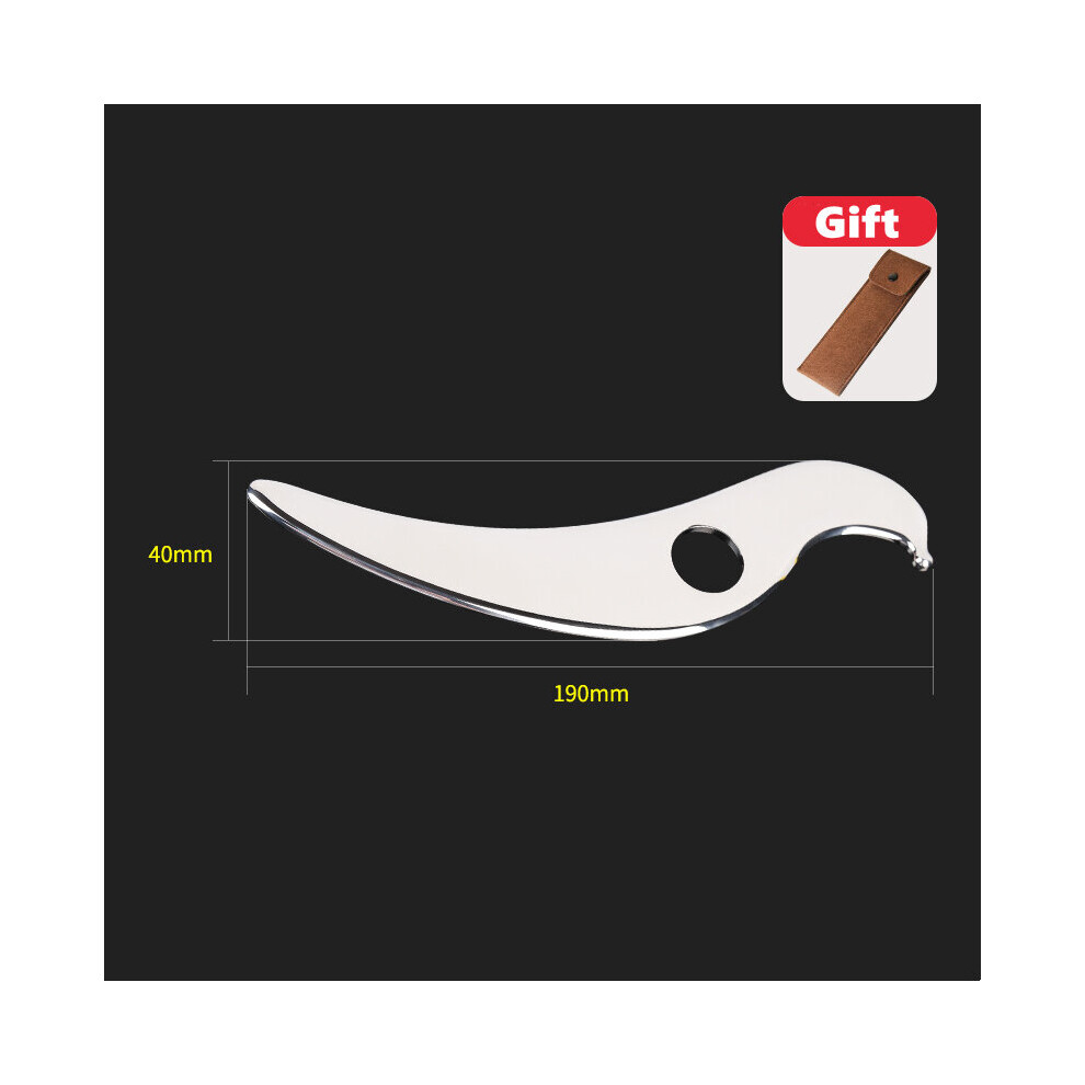 Dechoicelife (A-Auburn) 5Pcs/Set Stainless Steel Guasha Massage Fascia Knife Neck And Leg Whole Body Rehabilitation Physiotherapy Sports Gym Tools
