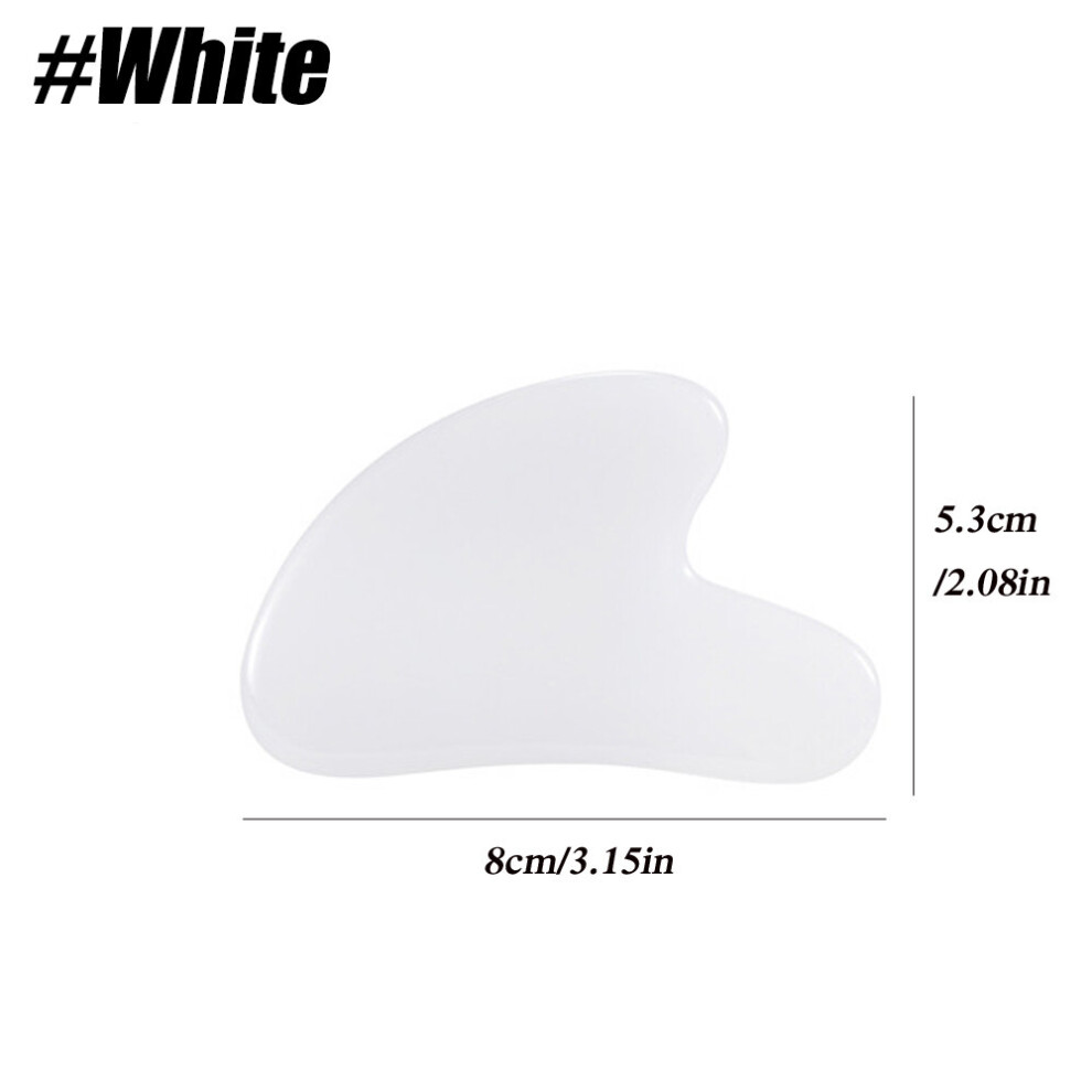 Dechoicelife White (A-) Gua Sha Facial Tool Guasha Scraping Massage Tool Rose Quartz Gua Sha Comb For Spa Acupuncture Therapy Comb Edge Gua Sha Board