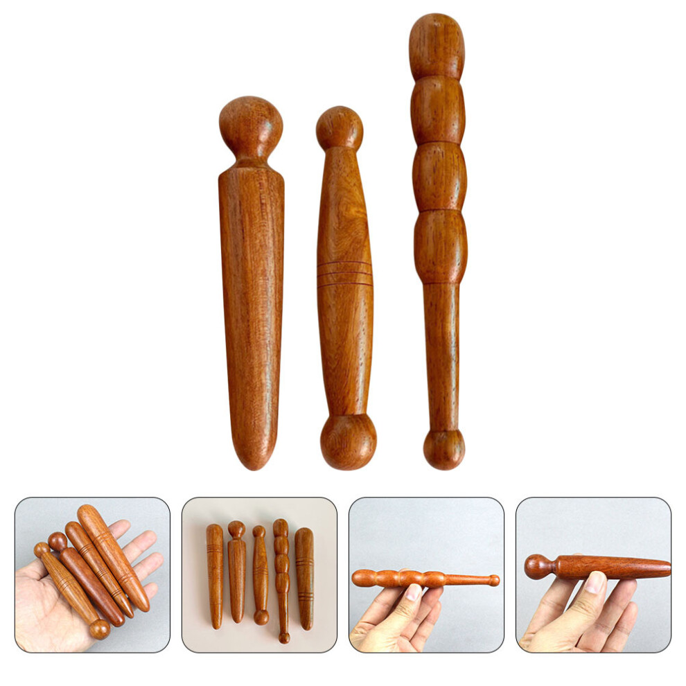 Dechoicelife Tool Stick Pen Thai Wood Body Point Scraping Hand Manual Foot Guashas Facial Tools Probe Plate Wooden Muscle Board Sculpting