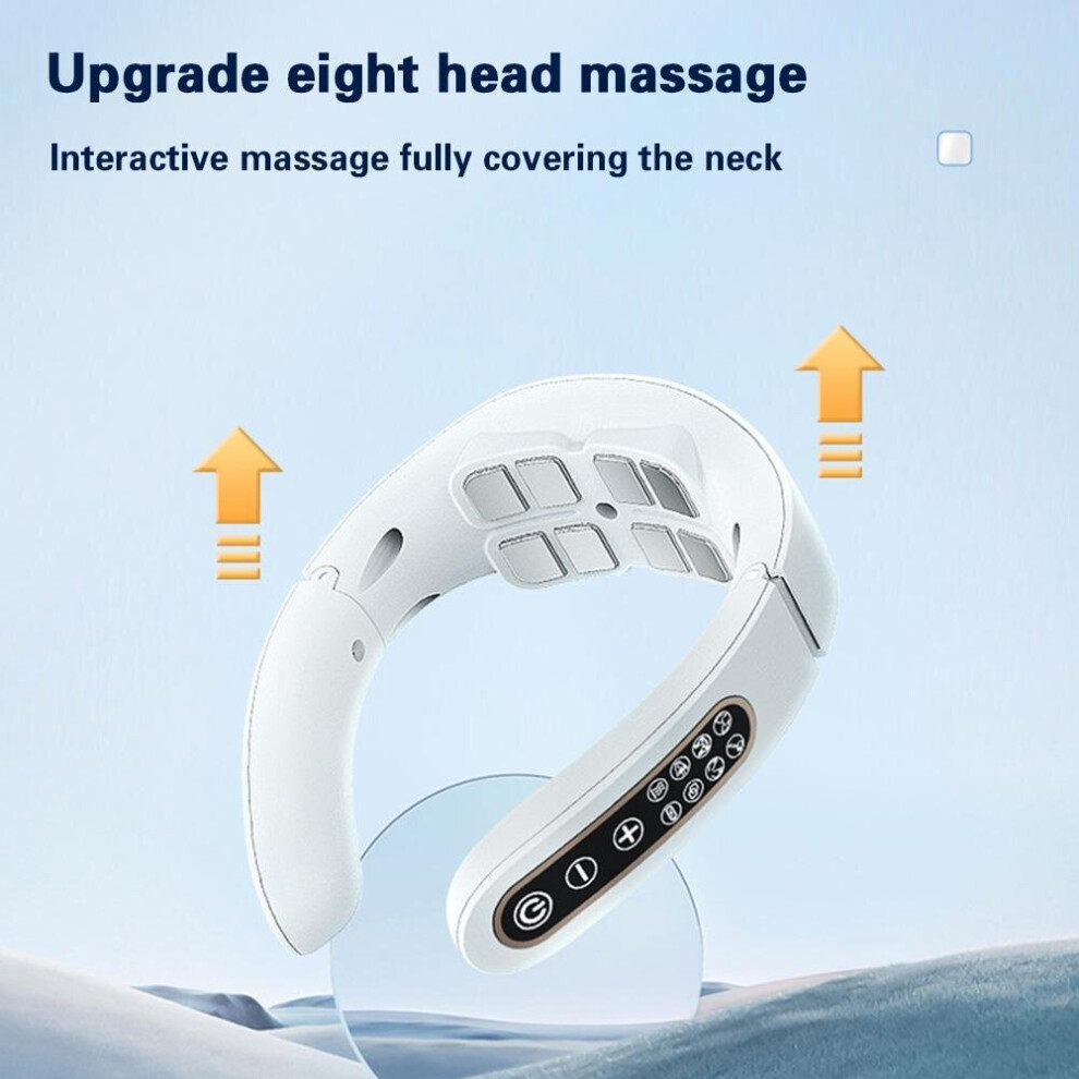 Dechoicelife Electric Neck Massager Ems Pulse Rechargeable Usb Cervical Traction Therapy Massage Stimulator Pain Relief Heating Function