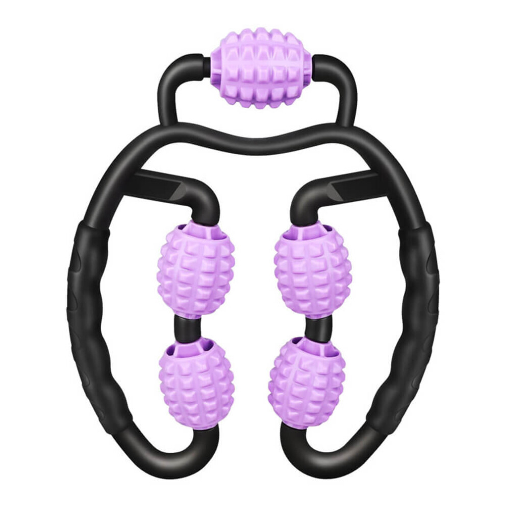 Dechoicelife Purple (A-) Muscle Roller U Shape Trigger Point Massage Muscle Tissue Relieve Fitness Soreness Relaxation Calves Leg Arm Elbow Massager Tool
