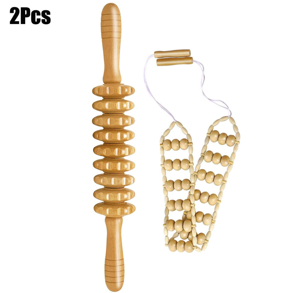 Dechoicelife Red (A-) Wood Therapy Massage Tools Lymphatic Drainage Massager Body Sculpting Tools For Maderoterapia Colombiana,Anti-Cellulite
