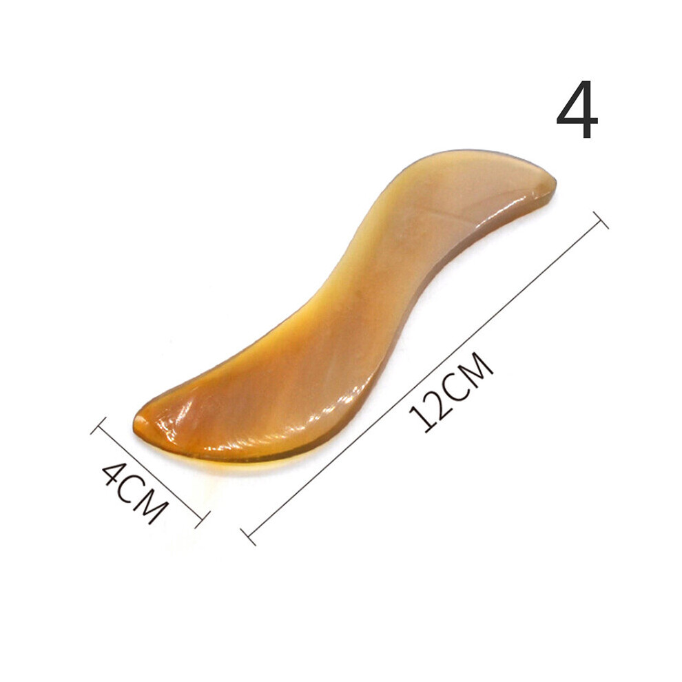 Dechoicelife (A-N4) 1Pcs Health Care Spa Therapy Natural Buffalo Horn Antistress Guasha Massage Tool Acupuncture Gua Sha Massager Scraping Board