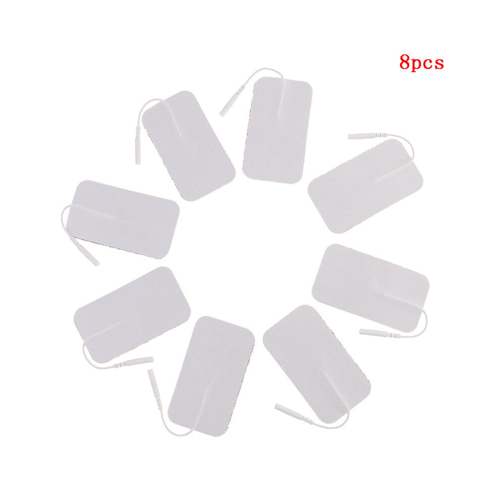 Dechoicelife (A-8Pcs) 10Pcs Tens Electrode Adhesive Gel Pads Body Acupuncture Therapy Massager Therapeutic Pulse Stimulator Electro Sticker