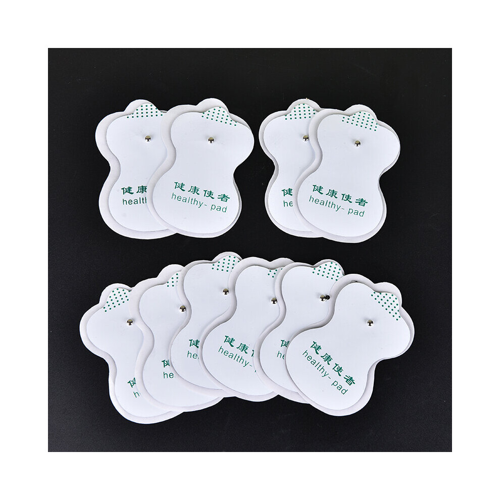 Dechoicelife (A-10Pcs) 10Pcs Tens Electrode Adhesive Gel Pads Body Acupuncture Therapy Massager Therapeutic Pulse Stimulator Electro Sticker