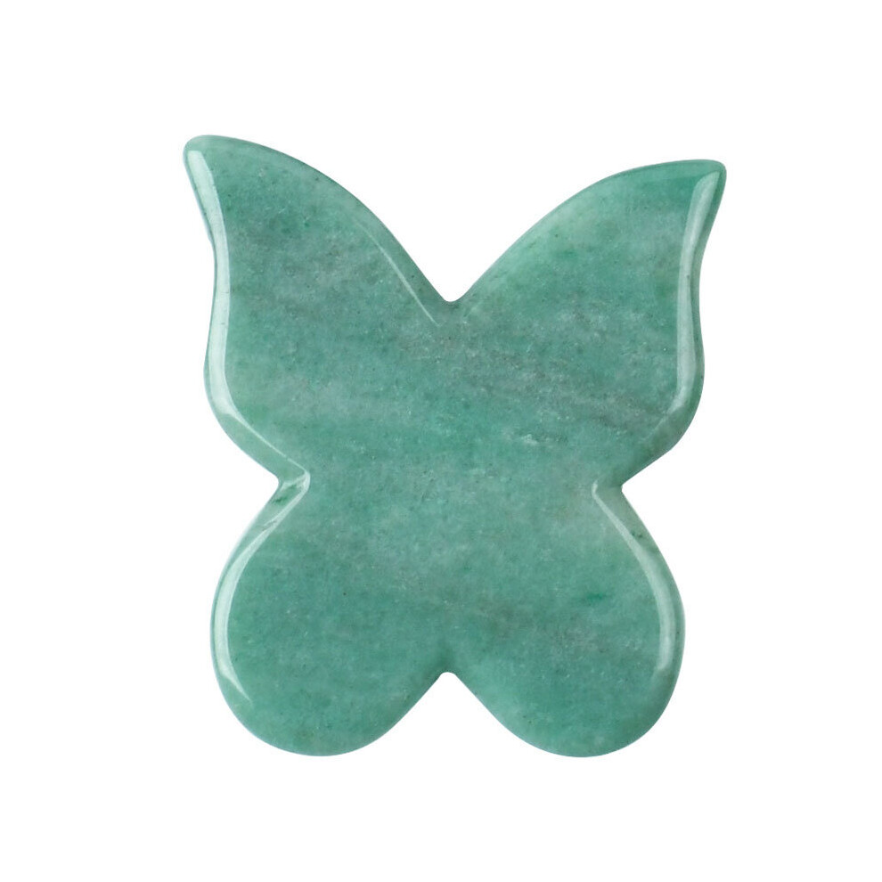 Dechoicelife Green (A- Aventurine) Jade Stone Gua Sha Facial Tool Face And Body Massager Butterfly Shape Gua Sha For Reducing Wrinkles Puffiness Promotes Younger