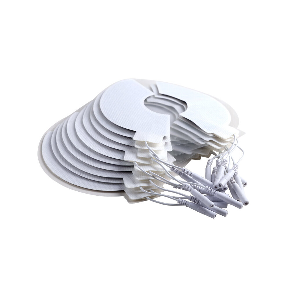 Dechoicelife (A-10Pcs For Chest) 10Pcs Reusable Self-Adhesive Electrode Pad 2Mm Pin Physiotherapy Gel Patch For Body Ems Acupuncture Muscle Stimulator Patche