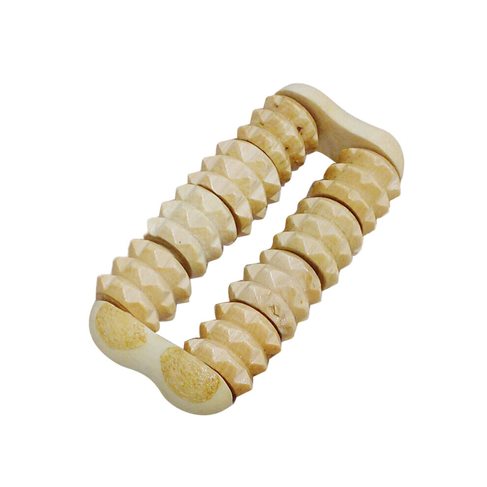 Dechoicelife Silver (A-) Wooden Triangle Massage Stick Board Trigonometric Foot Body Relax Shiatsu Thai Massager For Blood Circulation