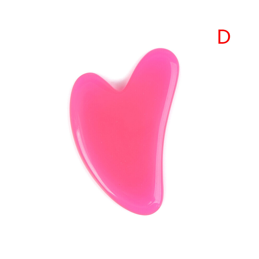 Dechoicelife (A-Auburn) New Beeswax Guasha Scraping Massage Scraper Face Massager Acupuncture Gua Sha Board Acupoint Face Eye Bodycare Spa Massage Tool